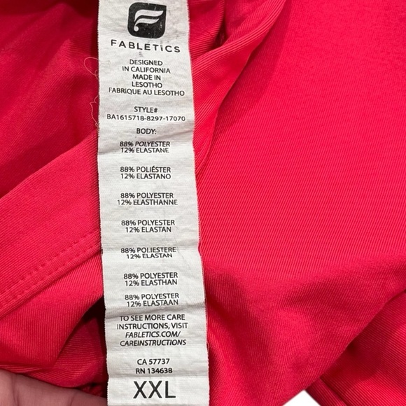 Fabletics Hot Pink Criss Cross Strappy Athletic Sports Bra Women’s Size XXL - Picture 7 of 9